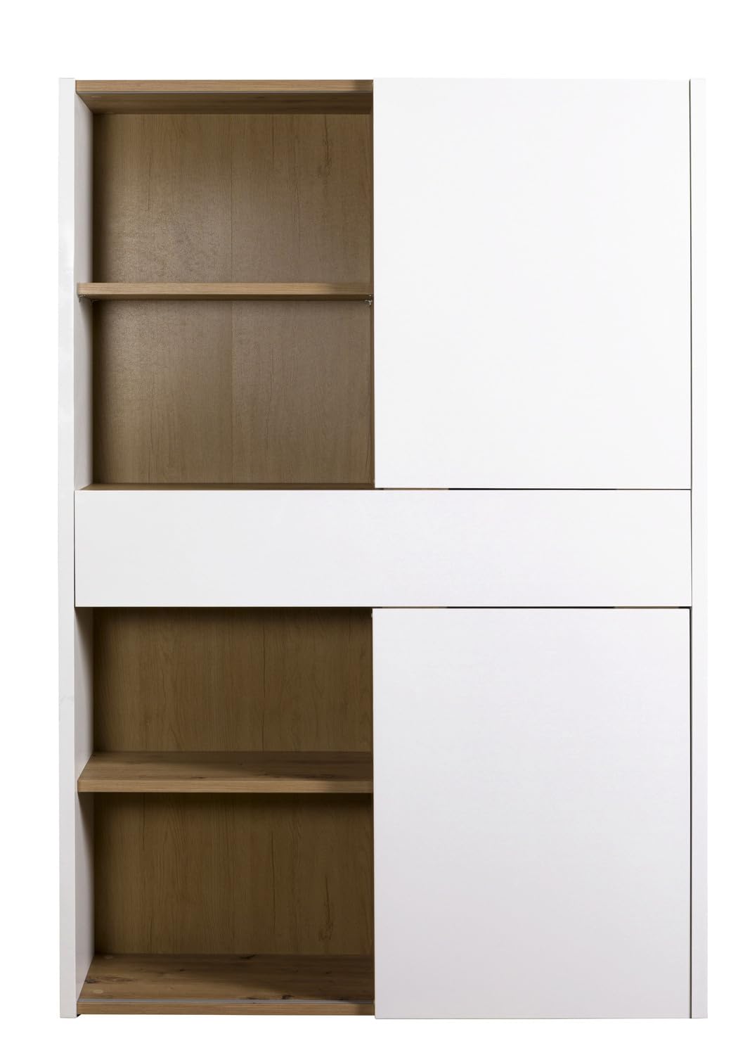 Composad Abile libreria 2 ante scorrevoli bianco rovere mielato