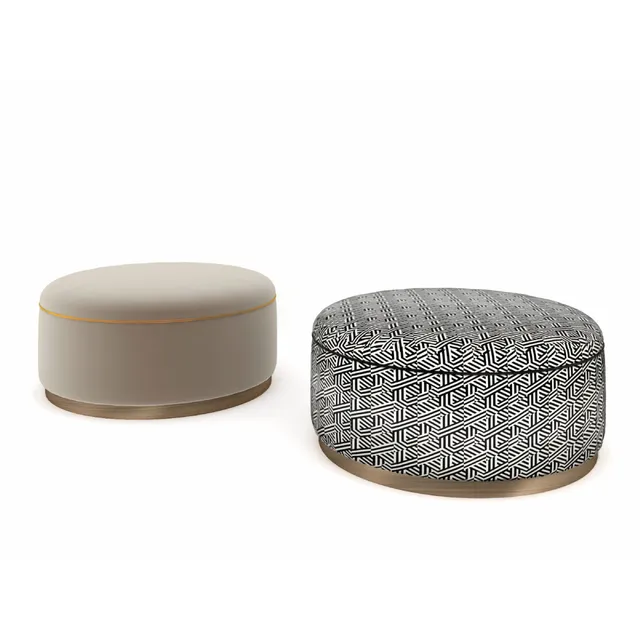 LCI Decora M082L Pouf in Tessuto per Soggiorno