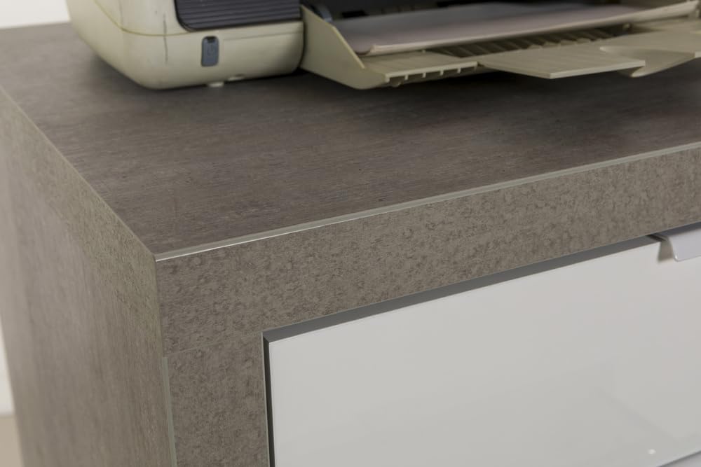 Composad cassettiera 3 cassetti grigio cemento con ruote
