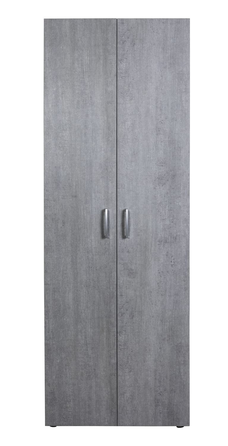 Composad Flow armadio 2 ante grigio cemento 69x200 cm