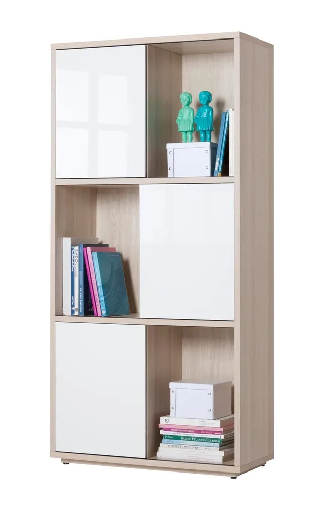 Composad Calisma libreria 6 vani 3 ante frassino bianco