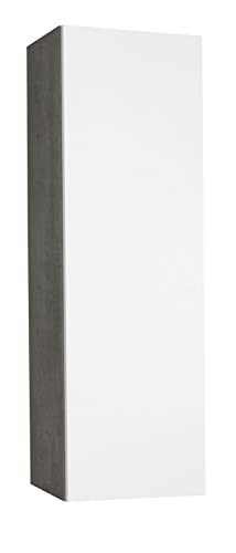 Composad Modello Pensile Verticale 35x110 Bianco e Cemento
