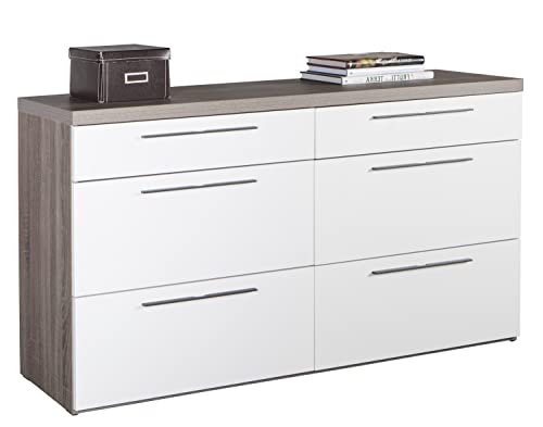 Composad Momenti cassettiera 6 cassetti rovere sonoma e bianco