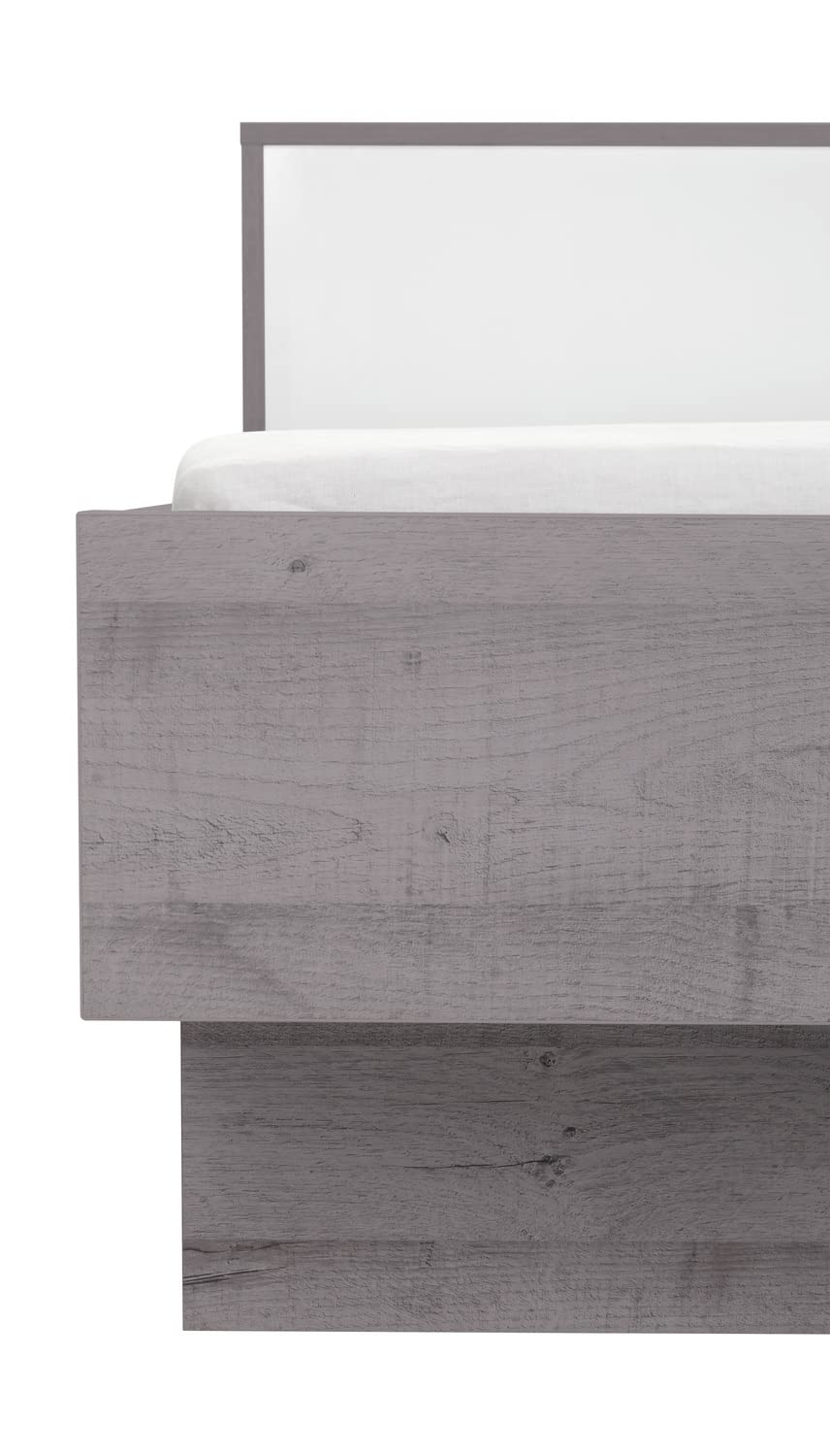 Composad Letto Matrimoniale Francese 163 cm Bianco Rovere Senza Materasso