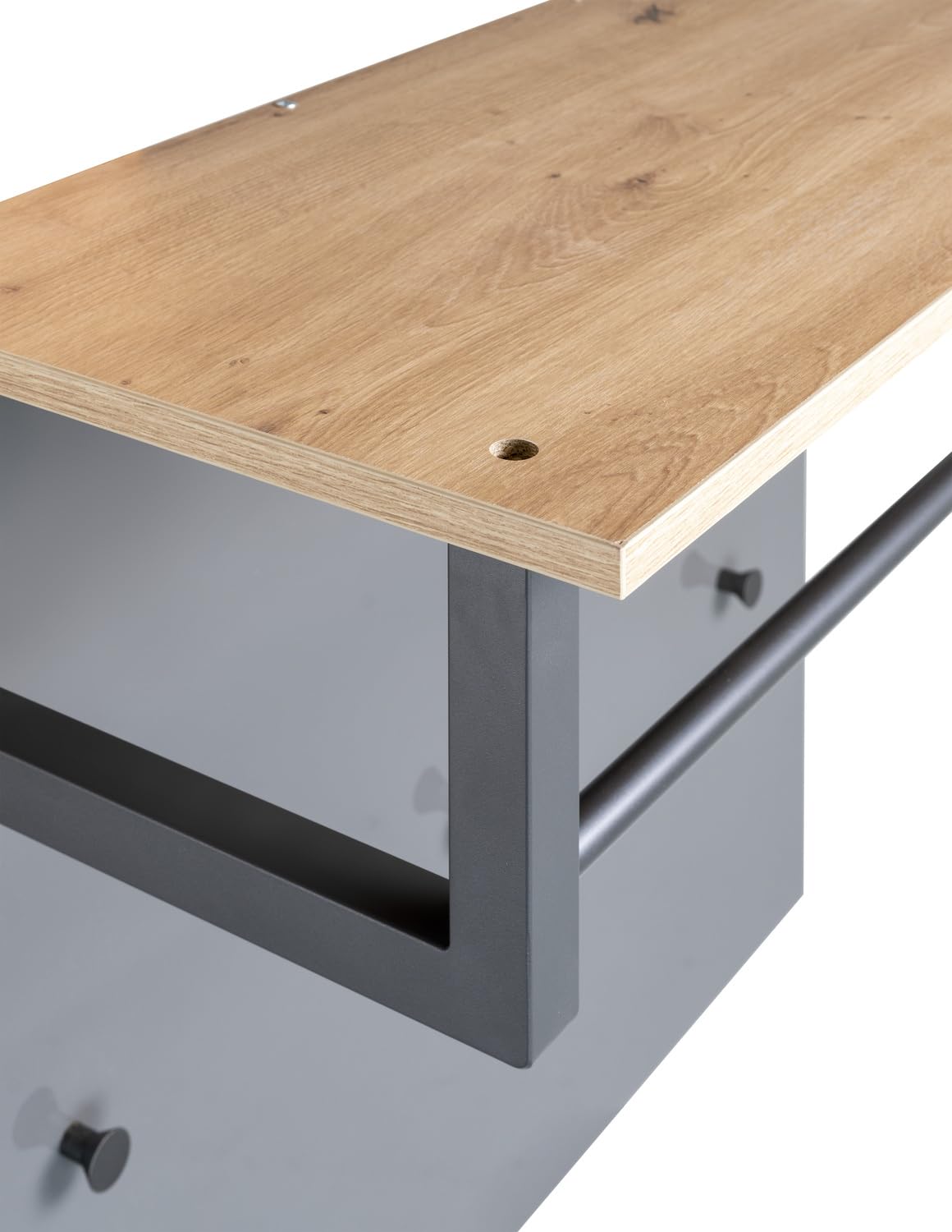 Composad Galaverna Appendiabiti da Muro 3 Ganci Grigio Titanio 82 cm