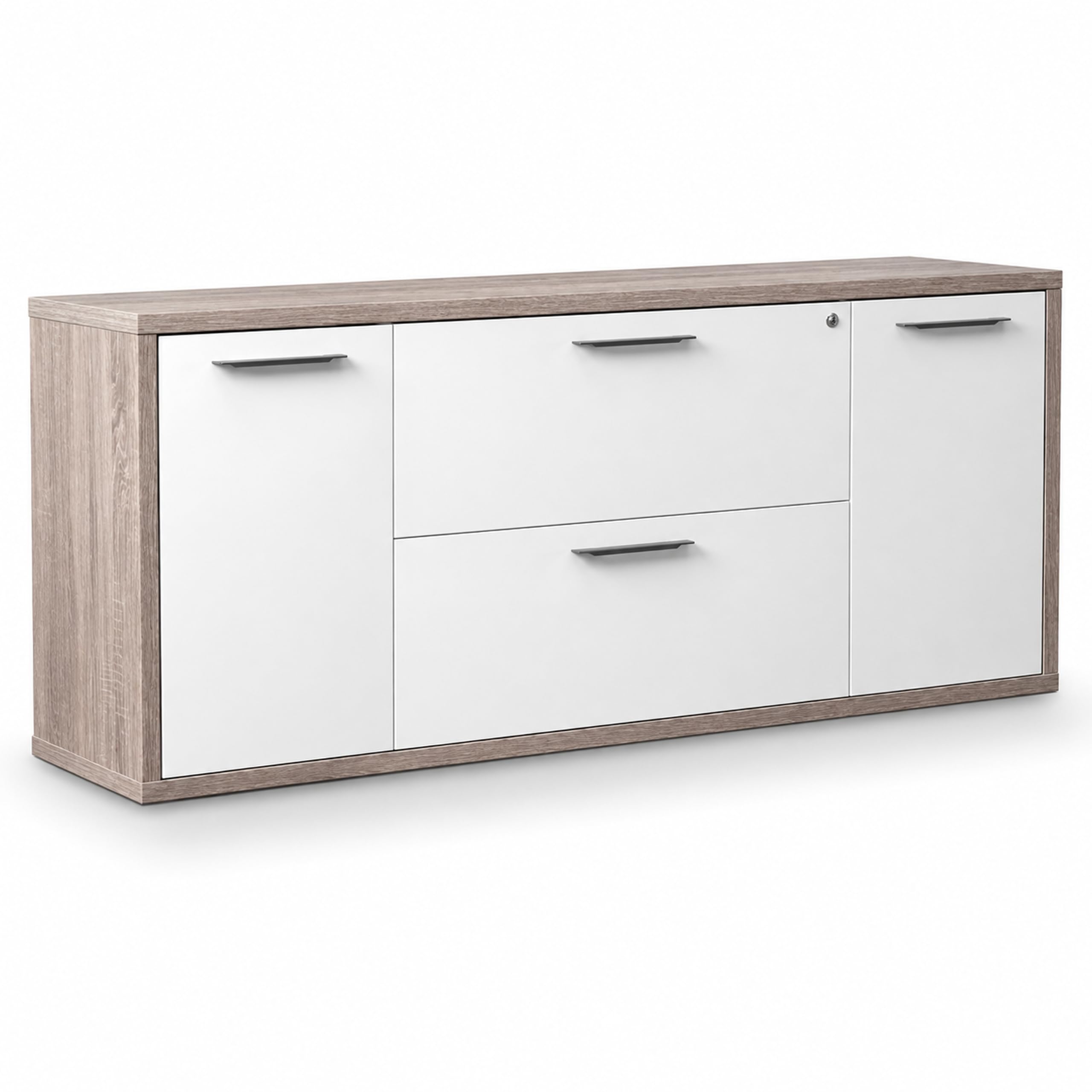 COMPOSAD base multiuso madia bianco rovere 180 cm