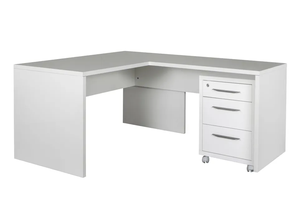 Composad Disegno Set Ufficio Scrivania Angolare Bianco 2 Pezzi