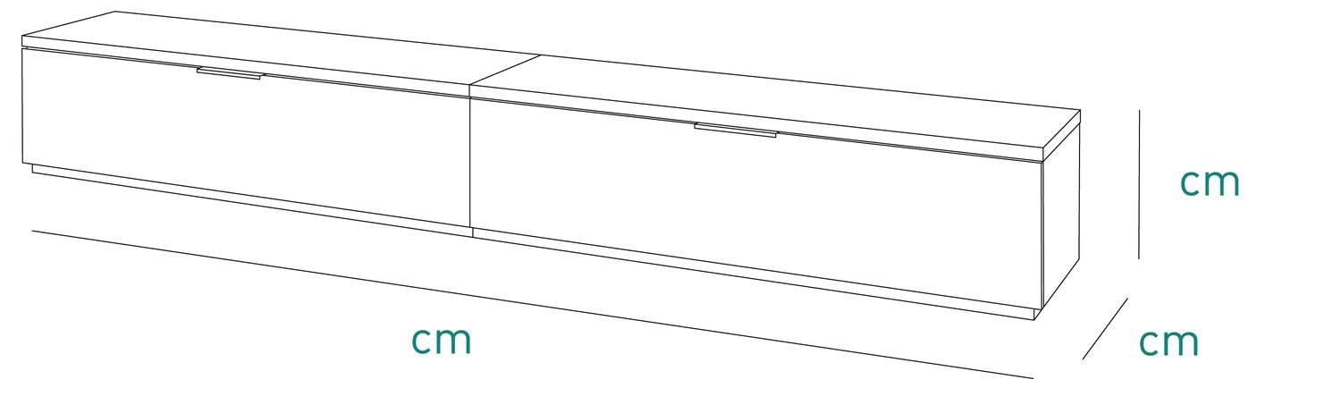 Composad Mundi Mobile Porta Tv 2 Ribalte Rovere e Bianco 270 cm