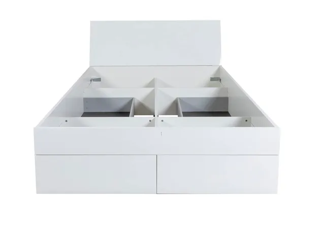 Composad Storage letto francese 4 cassetti bianco 140x200