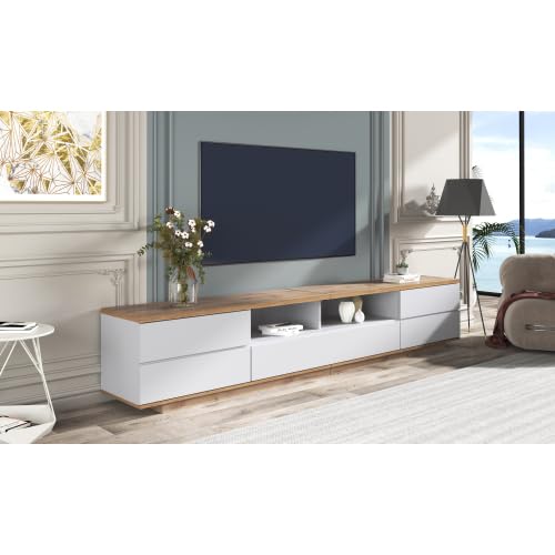Dolamaní mobile TV bianco 180 cm 5 ante legno