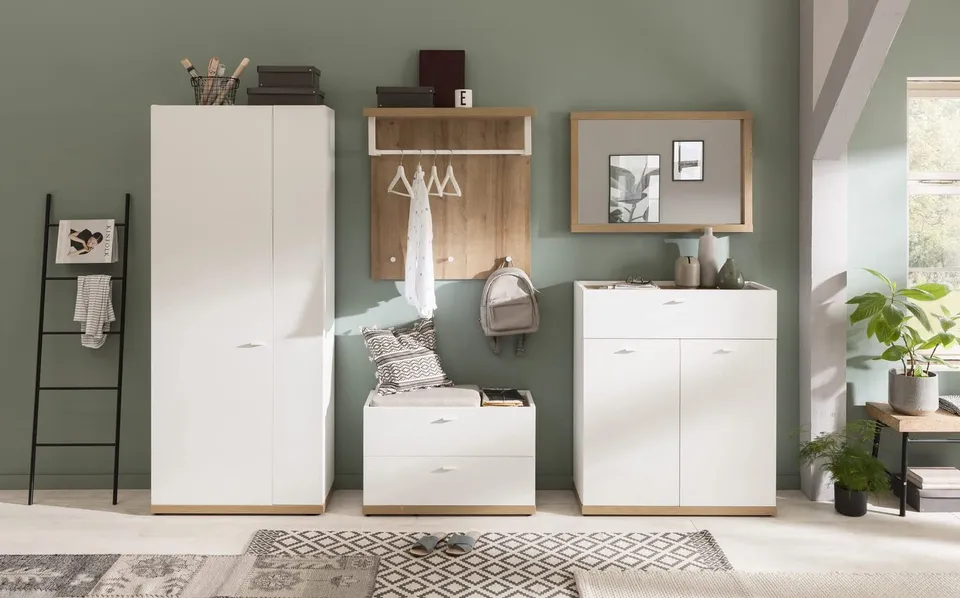 Composad Passacor Set 5 Mobili Ingresso Bianco Rovere Moderno